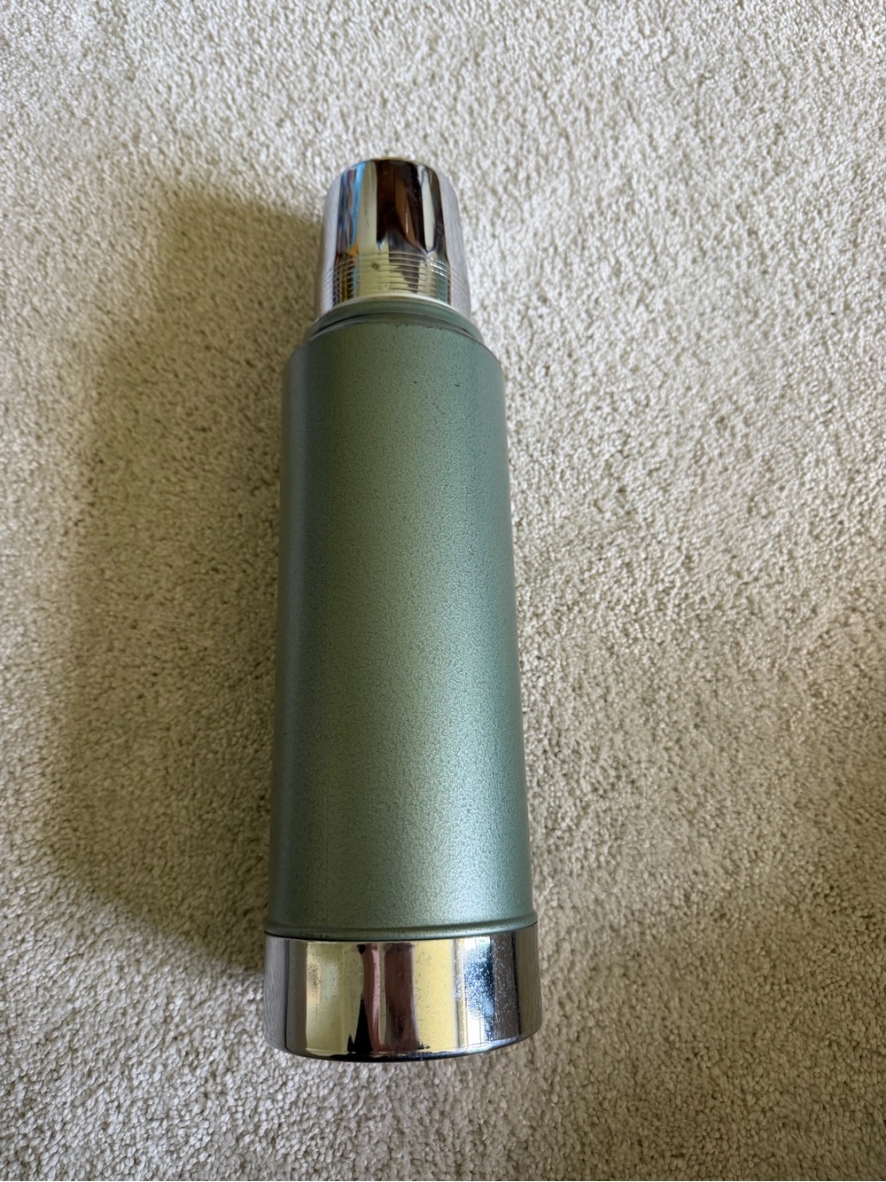Stanley Sage Green Vacuum Thermos with Silver Accents